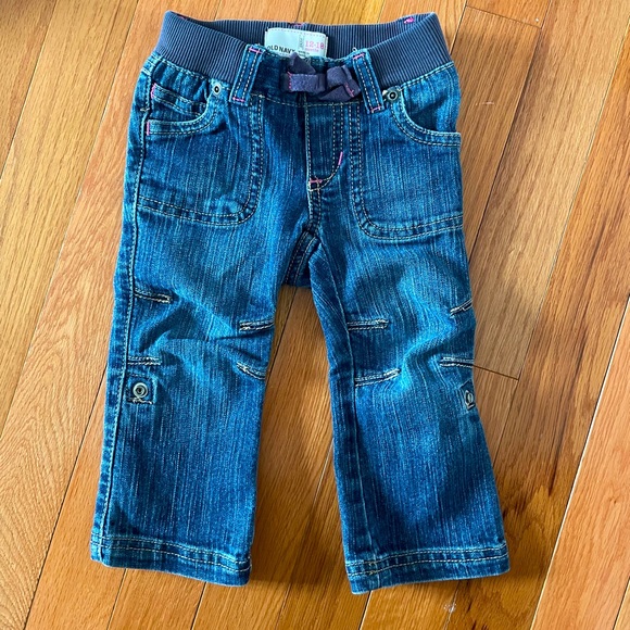 Old Navy Baby Convertible Stretch Jeans Size 12/18 Months - Picture 1 of 5